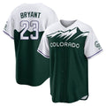 C.Rockies #23 Kris Bryant Player Green City Connect Home Game Edoa Stitched Jerseys
