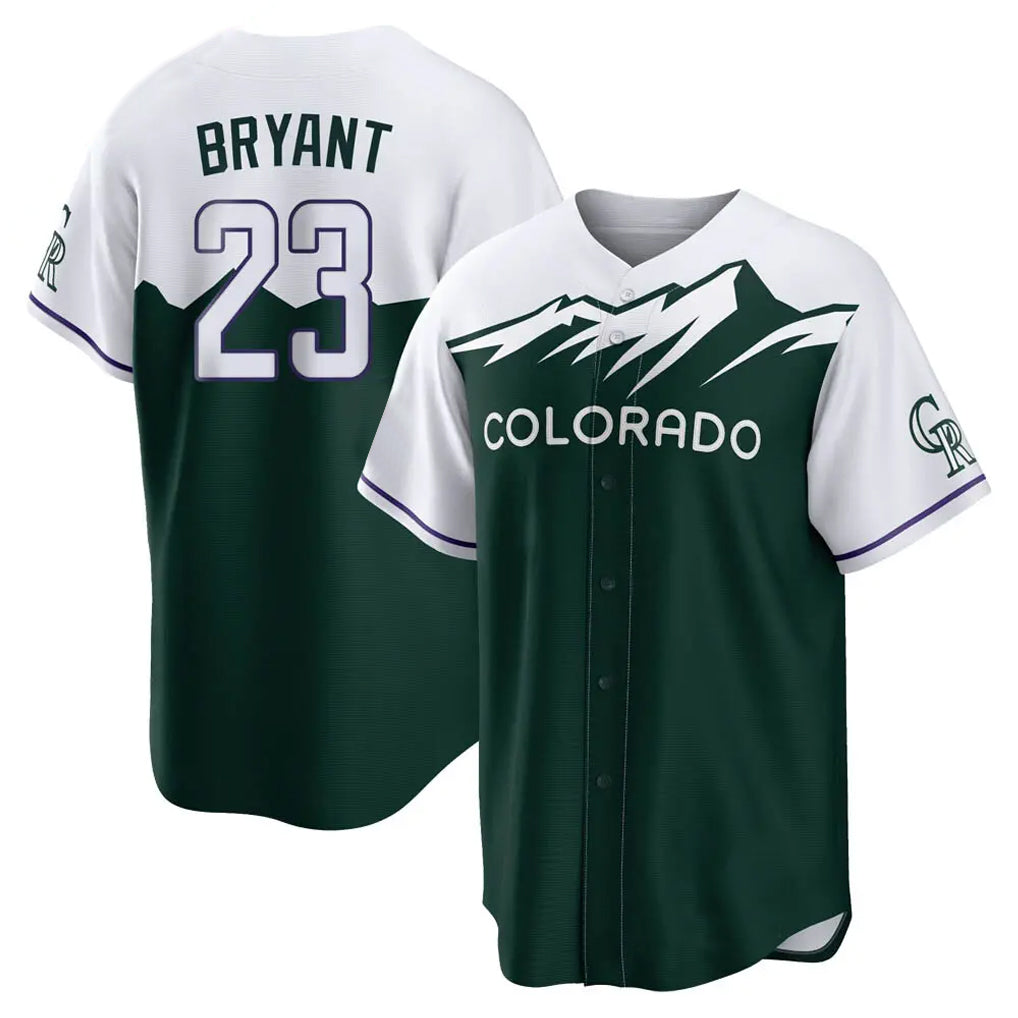 C.Rockies #23 Kris Bryant Player Green City Connect Home Game Edoa Stitched Jerseys