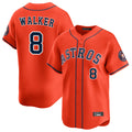 H.Astros #8 Christian Walker Player Orange Home Limited Edoa Stitched Jerseys