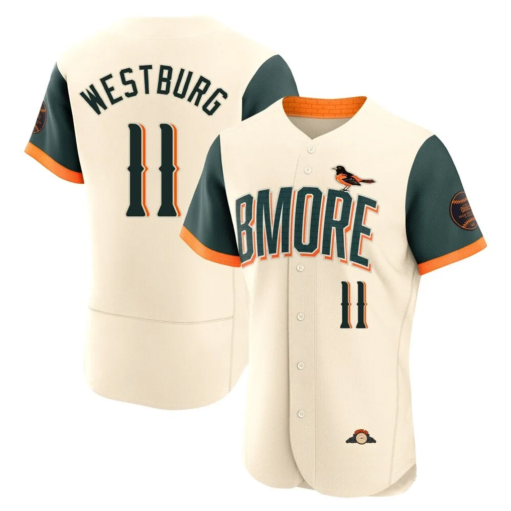 B.Orioles #11 Jordan Westburg Player Cream 2026 City Connect Limited Elite Home Game Edoa Stitched Jerseys