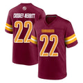 W.Commanders #22 Jacory Croskey-Merritt Player Burgundy Home Game Edoa Stitched Jerseys