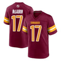 W.Commanders #17 Terry Mclaurin Player Burgundy Home Game Edoa Stitched Jerseys