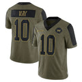 W.Commanders #10 Tress Way Player Olive Salute To Service Limited Game Edoa Stitched Jerseys