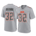 C.Browns #32 Jim Brown Player Gray Atmosphere Fashion Game Edoa Stitched Jerseys