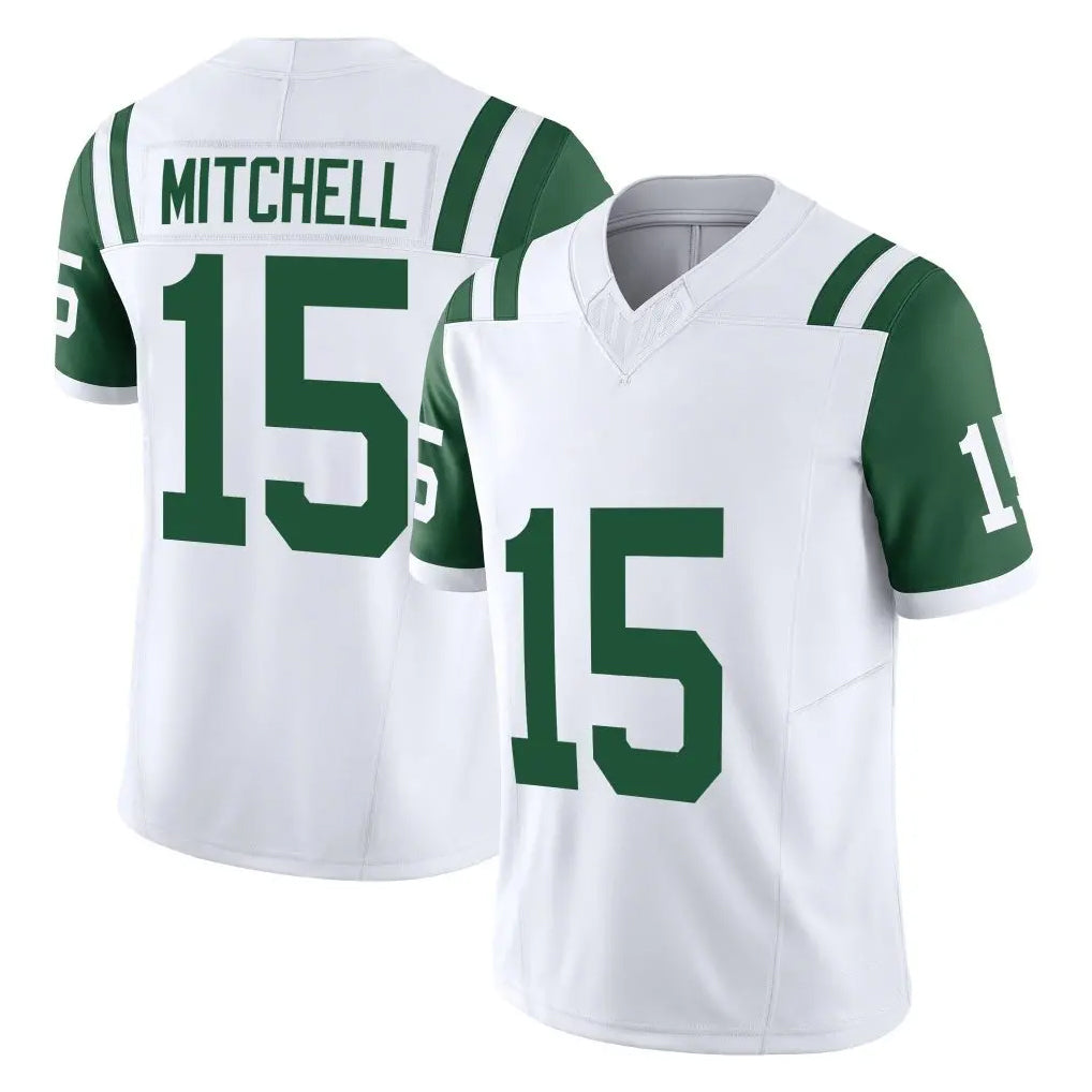 NY.Jets #15 Adonai Mitchell Player White Limited Classic Vapor F.U.S.E. Home Game Edoa Stitched Jerseys