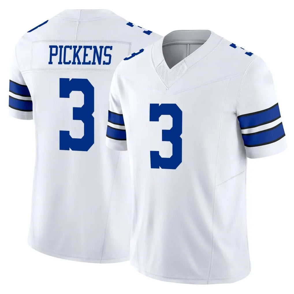 D.Cowboys #3 George Pickens Player White Limited Vapor F.U.S.E. Home Game Edoa Stitched Jerseys