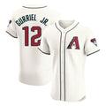 A.Diamondbacks #12 Lourdes Gurriel Jr Player Cream Limited Elite Home Game Edoa Stitched Jerseys