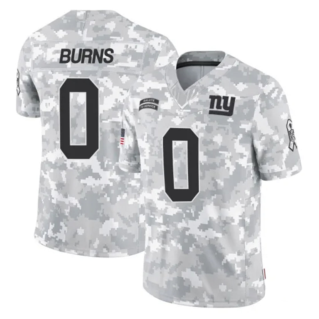 NY.Giants #0 Brian Burns Player Arctic Camo Salute To Service Limited Game Edoa Stitched Jerseys
