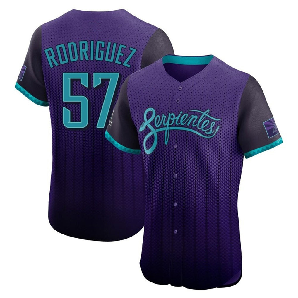 A.Diamondbacks #57 Eduardo Rodriguez Player Purple City Connect Limited Elite Home Game Edoa Stitched Jerseys