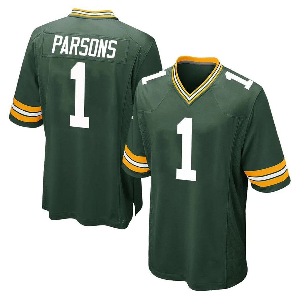 GB.Packers #1 Micah Parsons Player Green Home Game Edoa Stitched Jerseys