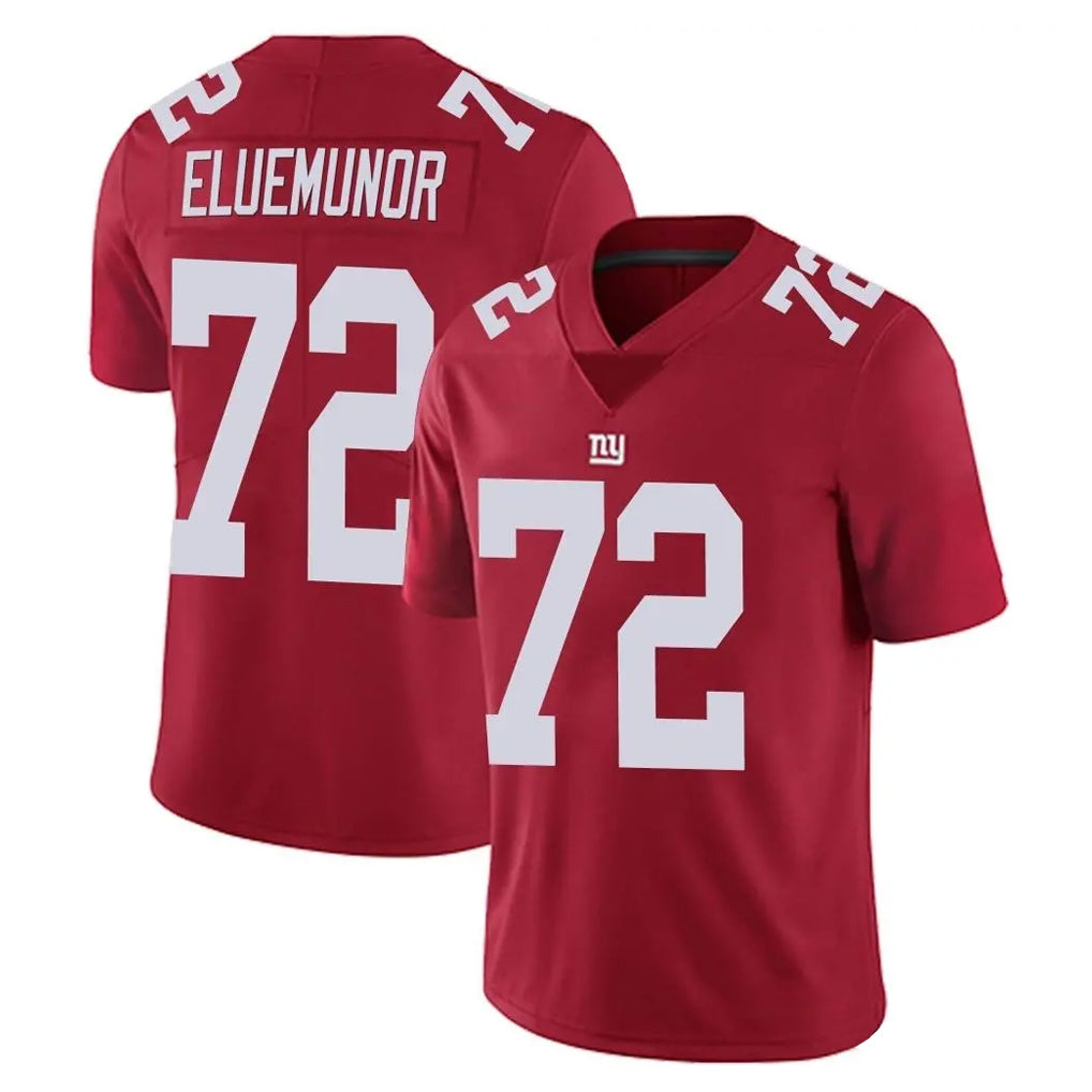 NY.Giants #72 Jermaine Eluemunor Player Red Limited Vapor Untouchable Home Game Edoa Stitched Jerseys