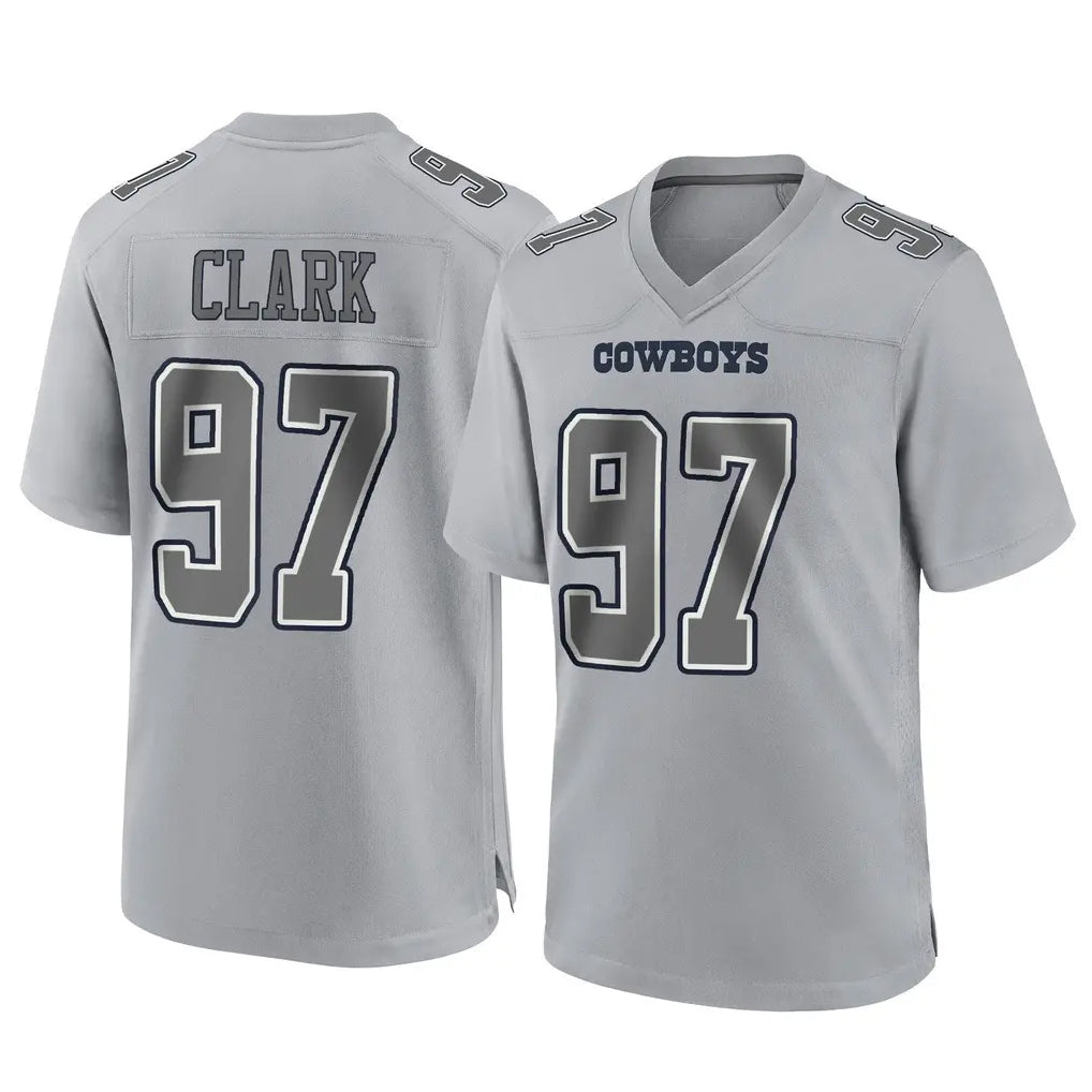 D.Cowboys #97 Kenny Clark Player Gray Atmosphere Fashion Home Game Edoa Stitched Jerseys