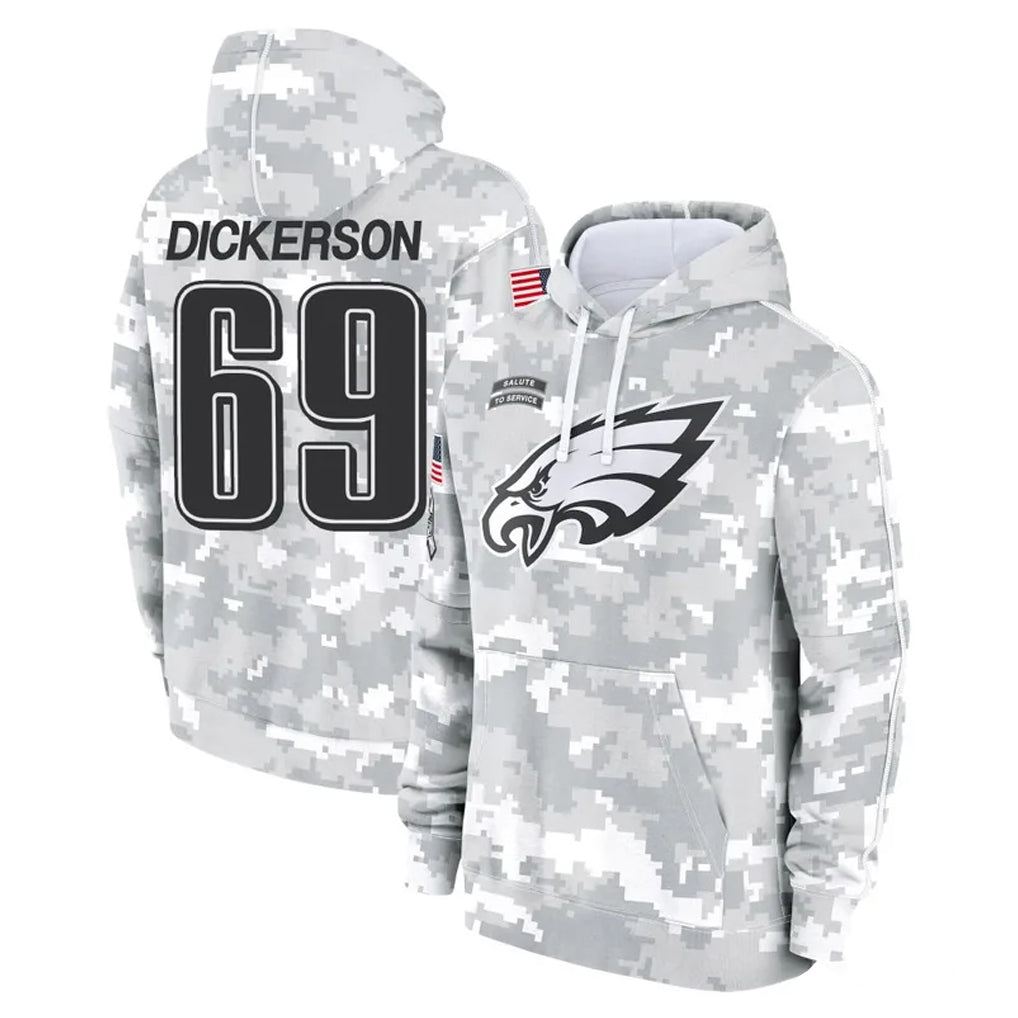 P.Eagles #69 Landon Dickerson Player Arctic Camo Salute to Service Pullover Hoodies Limited Game Edoa Stitched Jerseys
