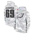 P.Eagles #69 Landon Dickerson Player Arctic Camo Salute to Service Pullover Hoodies Limited Game Edoa Stitched Jerseys