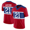 NY.Giants #21 Paulson Adebo Player Red Century Vapor F.U.S.E. Home Game Edoa Stitched Jerseys