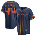 H.Astros #44 Yordan Alvarez Player Navy City Connect Home Game Edoa Stitched Jerseys