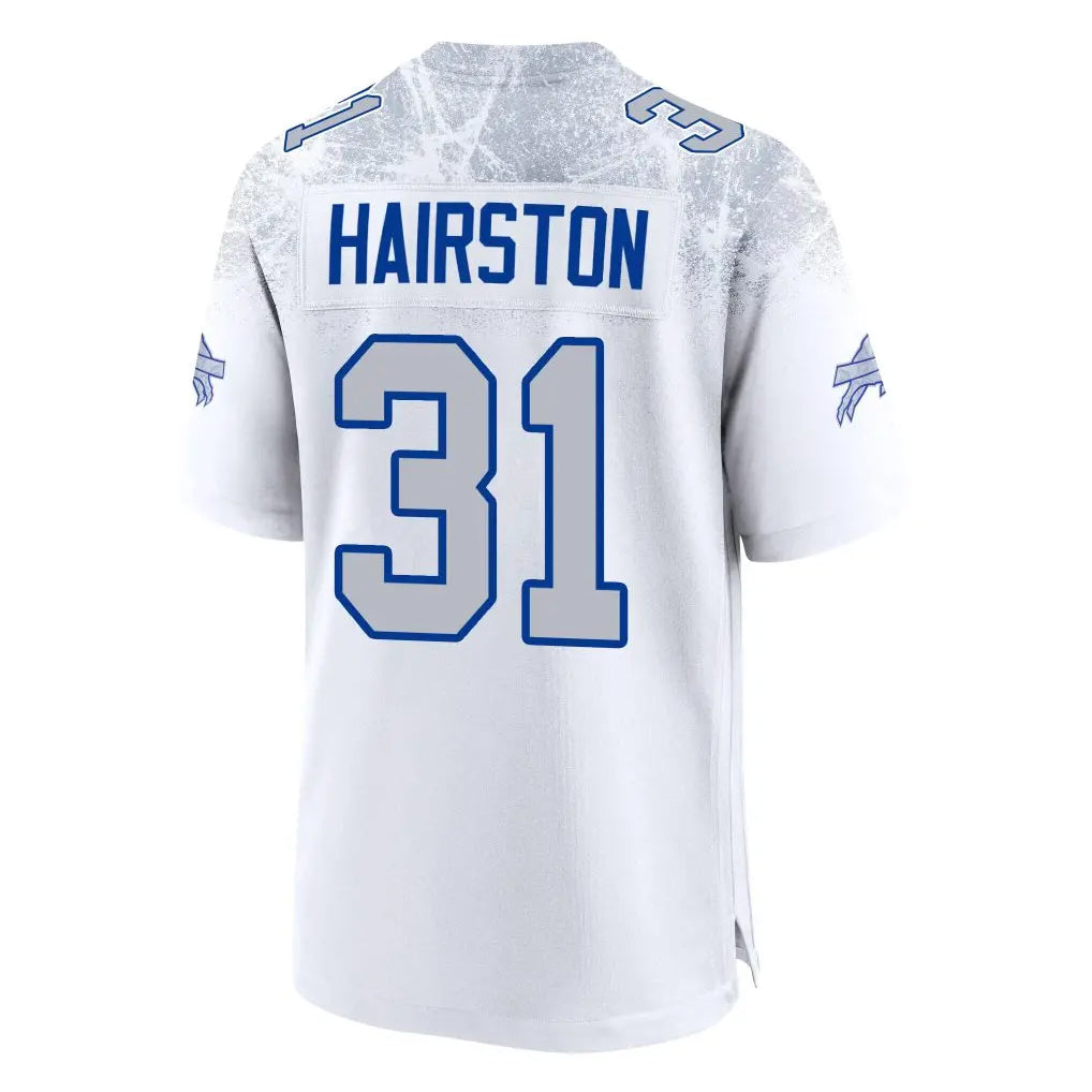 B.Bills #31 Maxwell Hairston Player White Rivalries Collection Game Edoa Stitched Jerseys