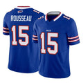 B.Bills #15 Greg Rousseau Player Royal Vapor F.U.S.E. Limited Home Game Edoa Stitched Jerseys