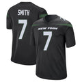 NY.Jets #7 Geno Smith Player Stealth Black Home Game Edoa Stitched Jerseys