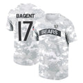 C.Bears #17 Tyson Bagent Player Arctic Camo Salute to Service Performance T-Shirt Limited Edoa Stitched Jerseys