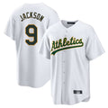 Athletics #9 Reggie Jackson Player White Home Game Edoa Stitched Jerseys