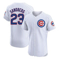 C.Cubs #23 Ryne Sandberg Player White Limited Elite Home Game Edoa Stitched Jerseys
