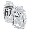 W.Commanders #67 Nick Allegretti Player Arctic Camo Limited Salute to Service Pullover Hoodies Game Edoa Stitched Jerseys