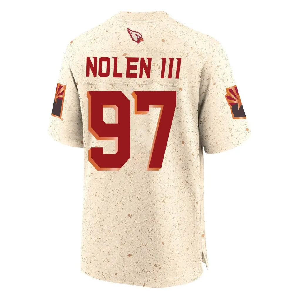 A.Cardinals #97 Walter Nolen III Player Cream Rivalries Collection Game Edoa Stitched Jerseys
