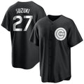 C.Cubs #27 Seiya Suzuki Player Black Game Edoa Stitched Jerseys