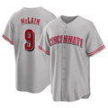 C.Reds #9 Matt McLain Player Gray Home Game Edoa Stitched Jerseys
