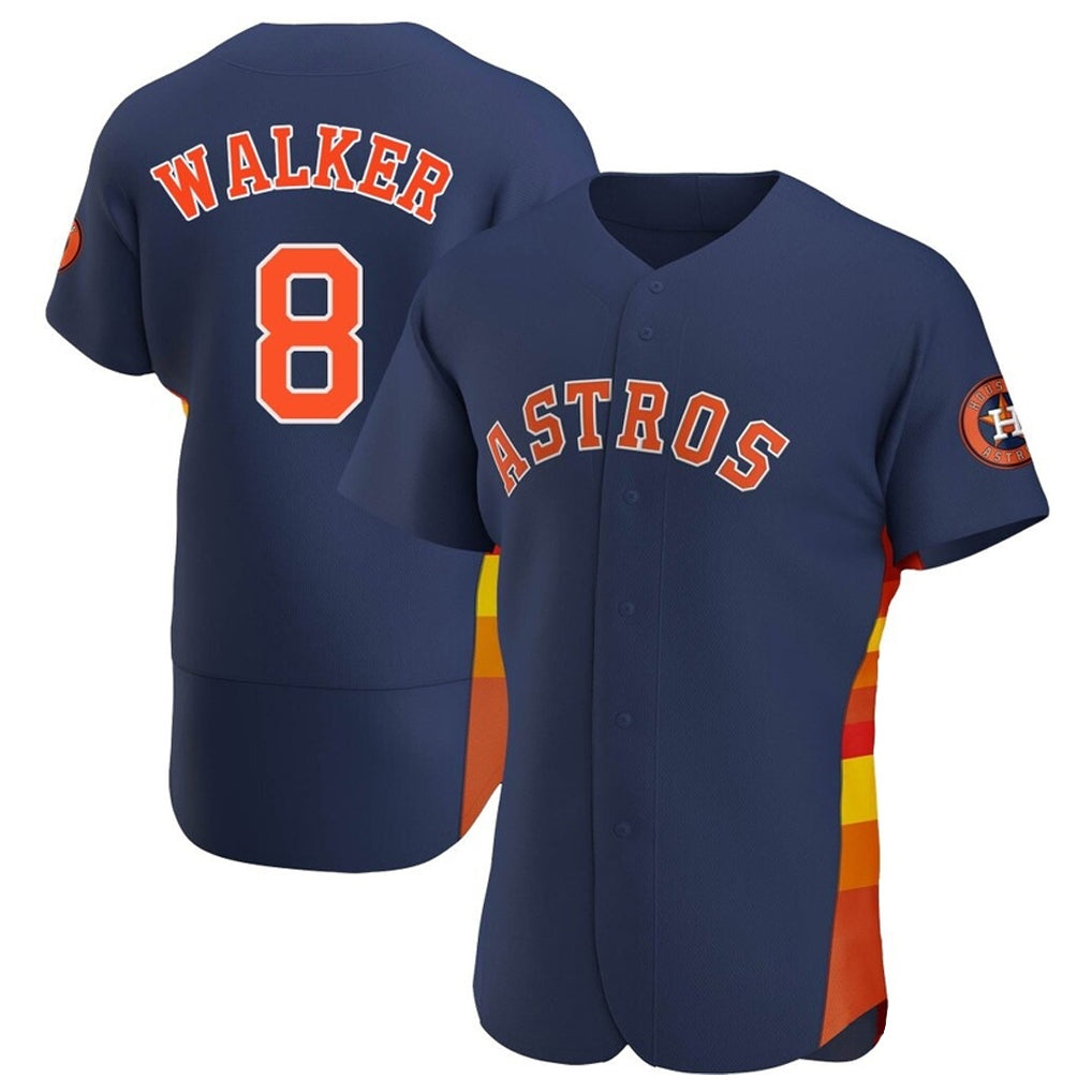 H.Astros #8 Christian Walker Player Navy Home Limited Elite Edoa Stitched Jerseys