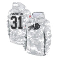 B.Bills #31 Maxwell Hairston Player Arctic Camo Salute to Service Hoodies Limited Edoa Stitched Jerseys