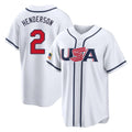 B.Orioles #2 Gunnar Henderson Player White USA 2026 World Classic Home Game Edoa Stitched Jerseys