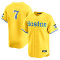 B.Red Sox #7 Masataka Yoshida Player Yellow Limited Home Game Edoa Stitched Jerseys