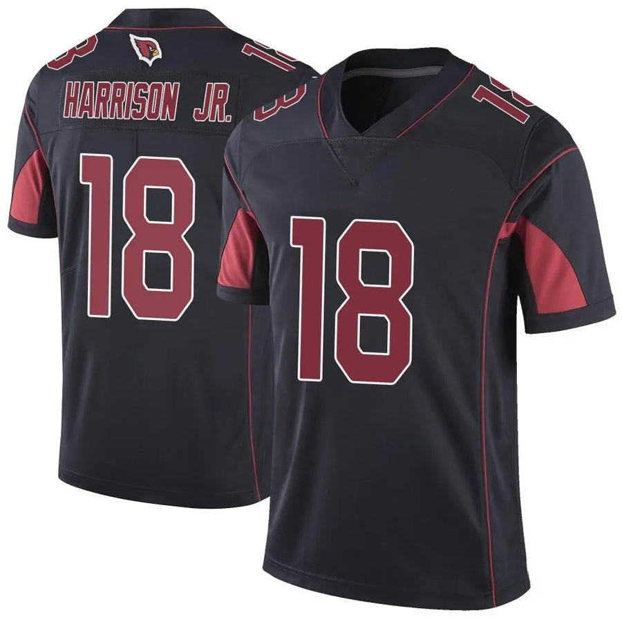 A.Cardinals #18 Marvin Harrison Jr. Player Black Vapor Limited Elite Edoa Stitched Jerseys