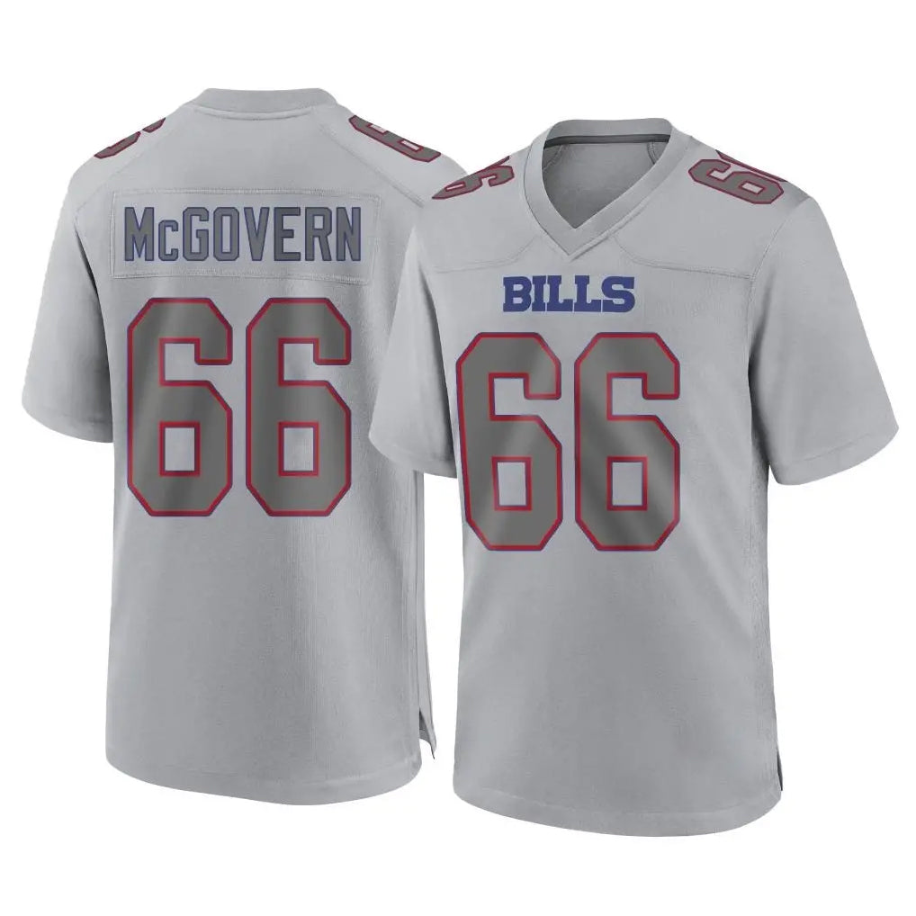 B.Bills #66 Connor McGovern Player Gray Home Game Edoa Stitched Jerseys