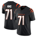 C.Bengals #71 Amarius Mims Player Black Vapor F.U.S.E. Limited Home Game Edoa Stitched Jerseys