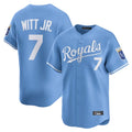 KC.Royals #7 Bobby Witt Jr. Player Light Blue Alt Limited Home Edoa Stitched Jerseys