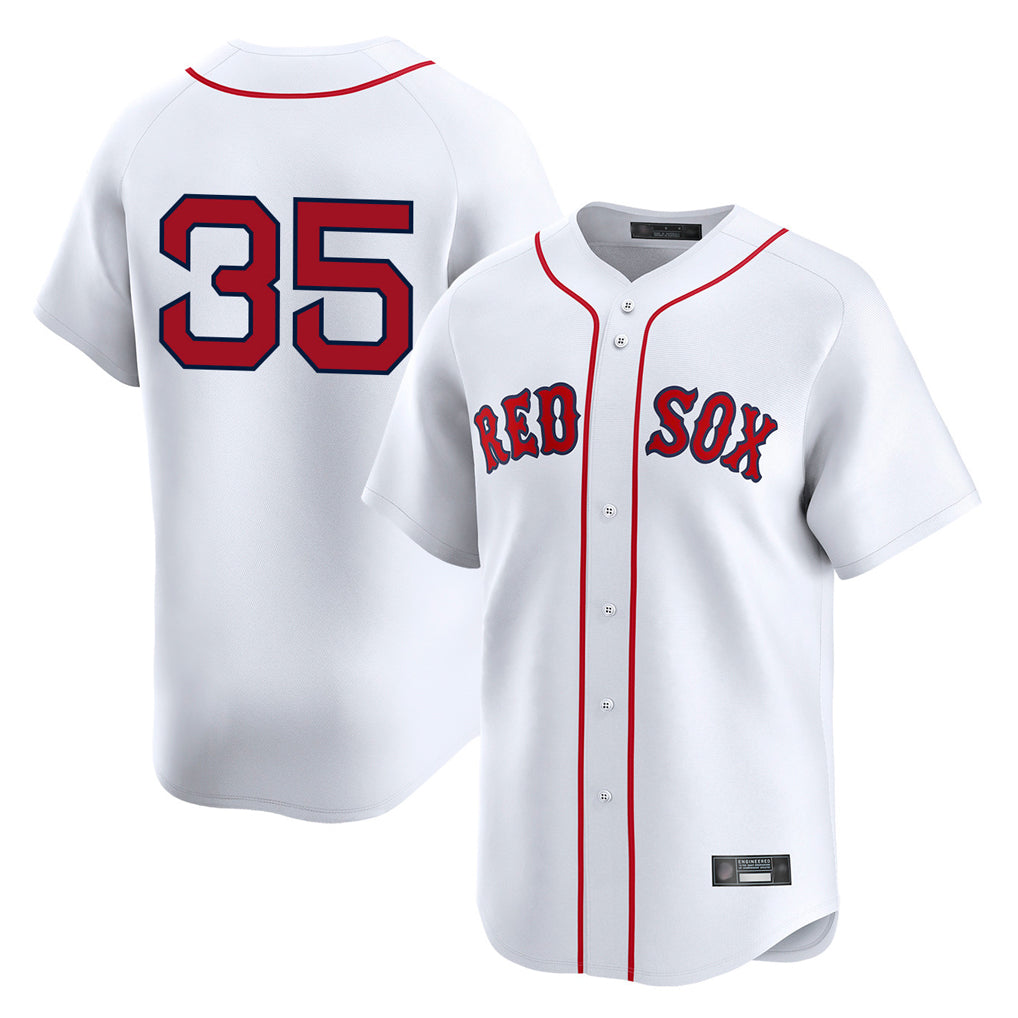 B.Red Sox #35 Garrett Crochet Player White Limited Home Game Edoa Stitched Jerseys