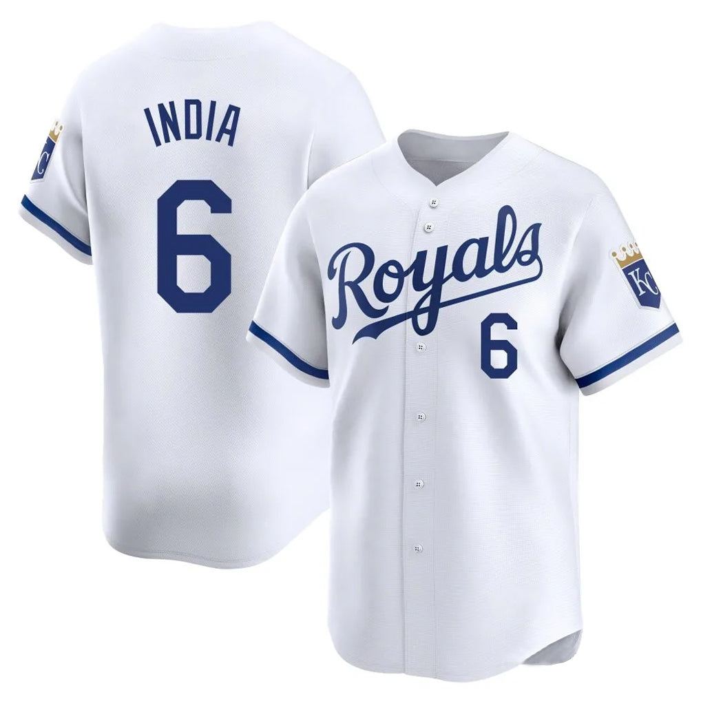KC.Royals #6 Jonathan India Player White Alt Limited Home Edoa Stitched Jerseys