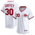 C.Reds #30 Ken Griffey Player White Cooperstown Collection Limited T-shirt Home Edoa Stitched Jerseys