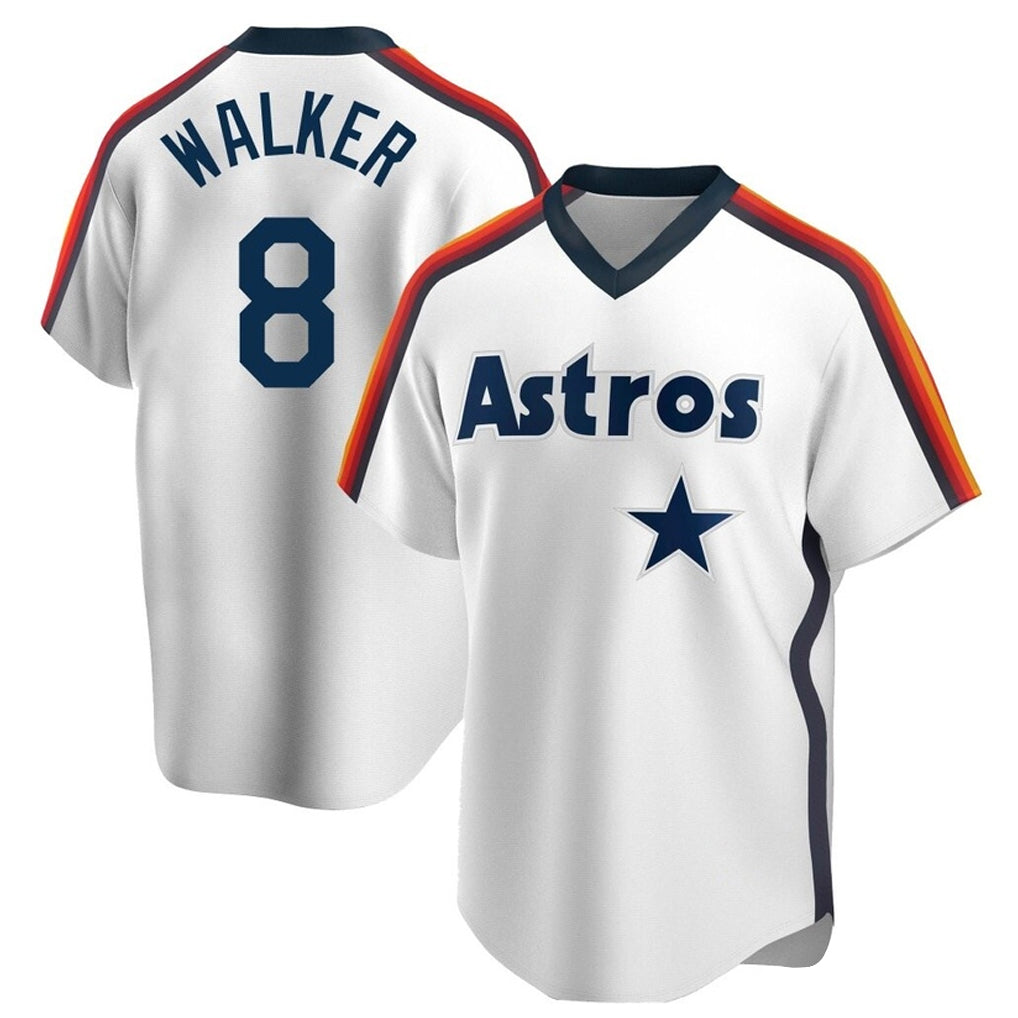 H.Astros #8 Christian Walker Player White Cooperstown Collection T-shirt Edoa Stitched Jerseys