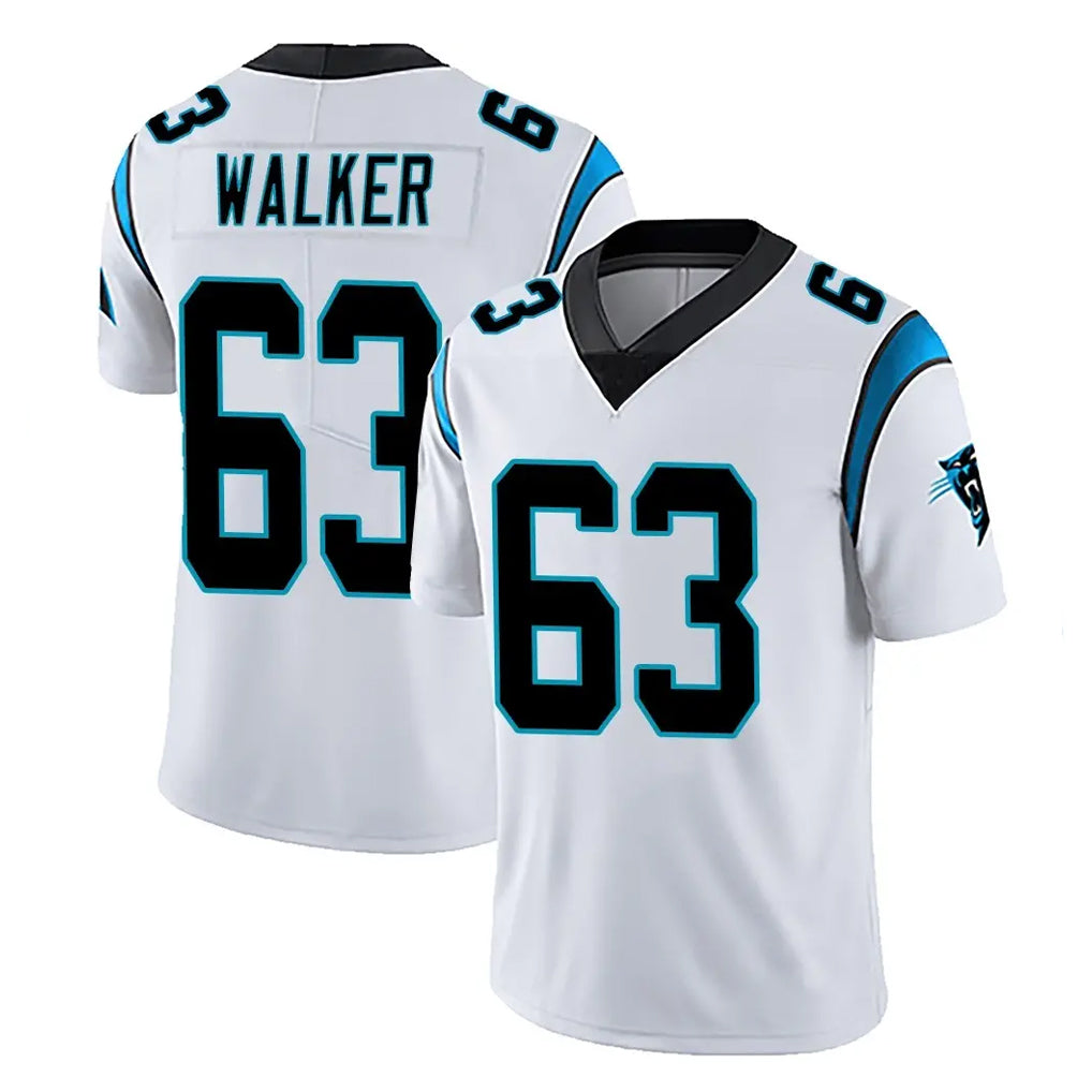 C.Panthers #63 Rasheed Walker Player White Vapor Untouchable Limited Game Edoa Stitched Jerseys
