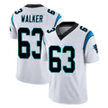 C.Panthers #63 Rasheed Walker Player White Vapor Untouchable Limited Game Edoa Stitched Jerseys