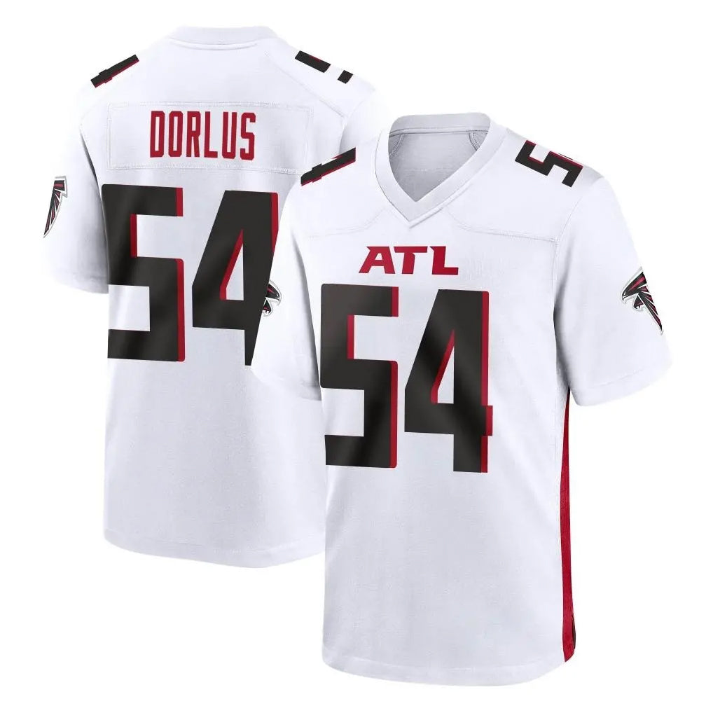A.Falcons #54 Brandon Dorlus Player White Home Game Edoa Stitched Jerseys