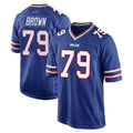 B.Bills #79 Spencer Brown Player Royal Home Game Edoa Stitched Jerseys