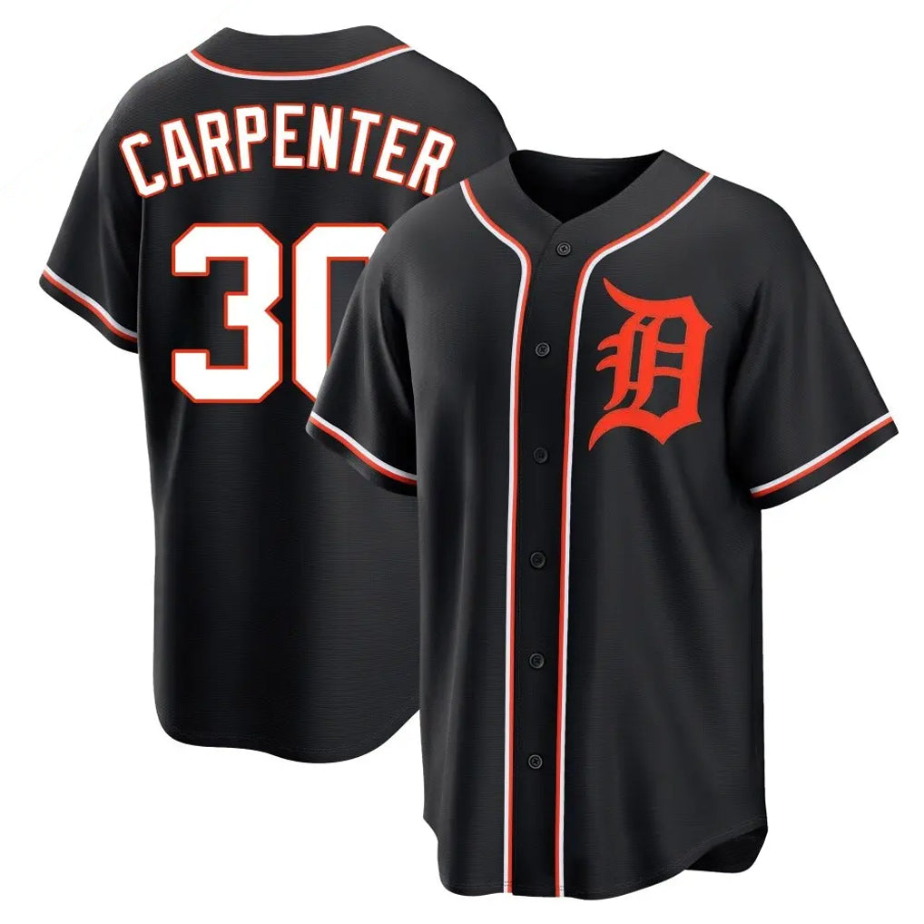 D.Tigers #30 Kerry Carpenter Player Black Fashion Out Home Game Edoa Stitched Jerseys