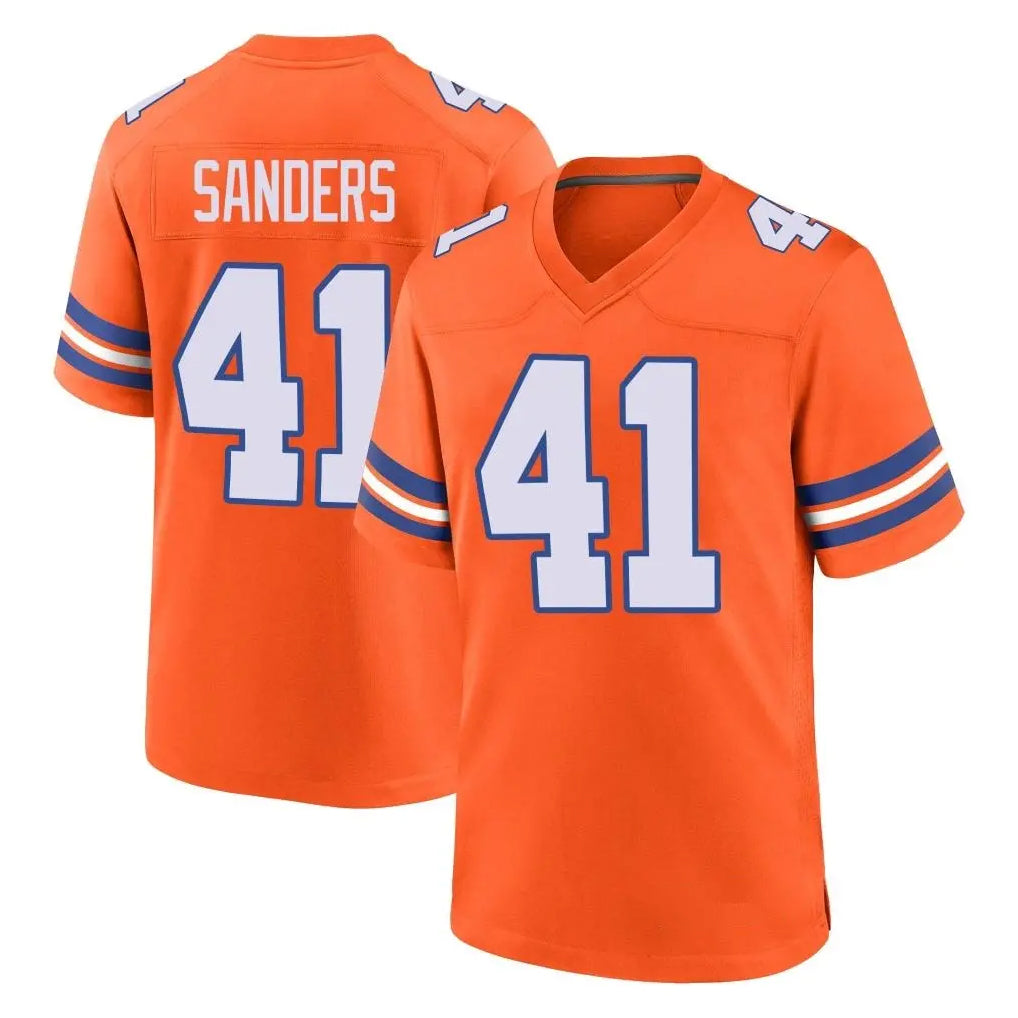 D.Broncos #41 Drew Sanders Player Orange Alternate Collection Throwback Game Edoa Stitched Jerseys