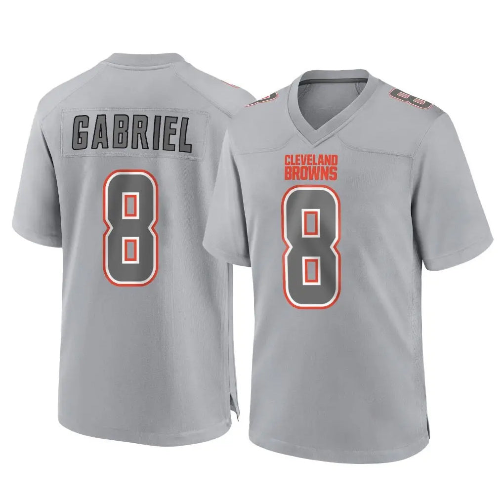 C.Browns #8 Dillon Gabriel Player Gray Atmosphere Fashion Game Edoa Stitched Jerseys