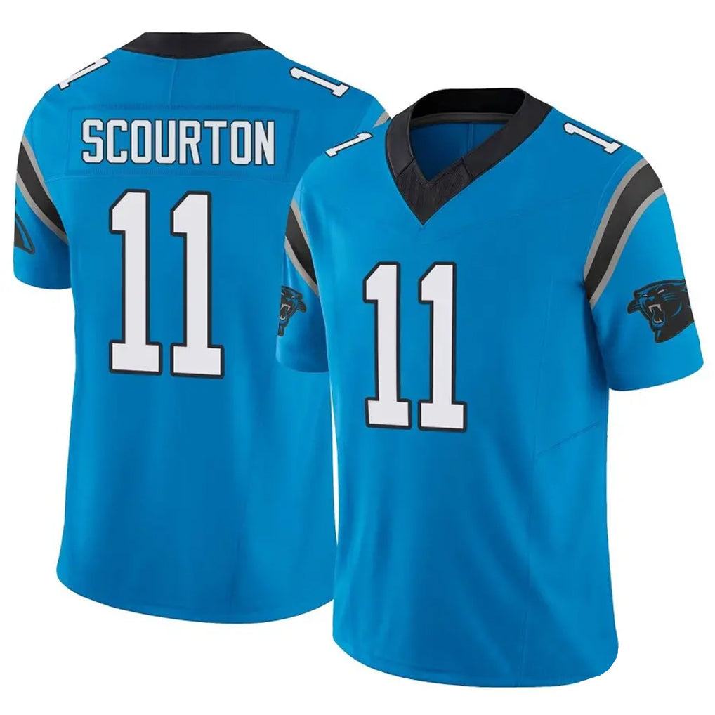 C.Panthers #11 Nic Scourton Player Blue Limited Vapor F.U.S.E. Home Game Jerseys